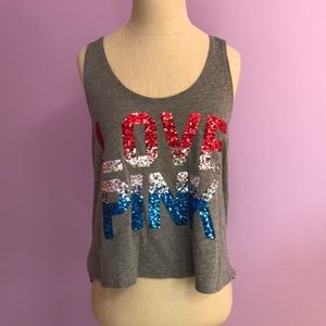 🇺🇸 PINK Patriotic tank top NWOT 🇺🇸